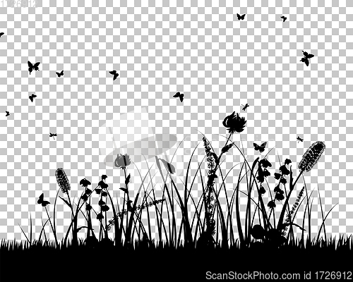 Image of meadow silhouettes