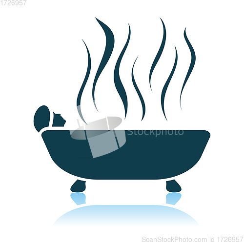 Image of Woman Lying In Bathtub Icon