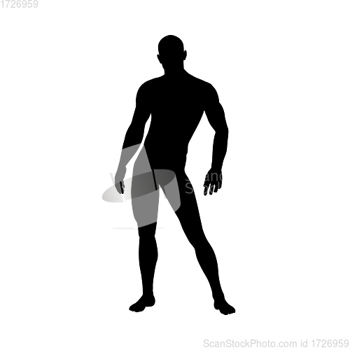 Image of Standing Pose Man Silhouette