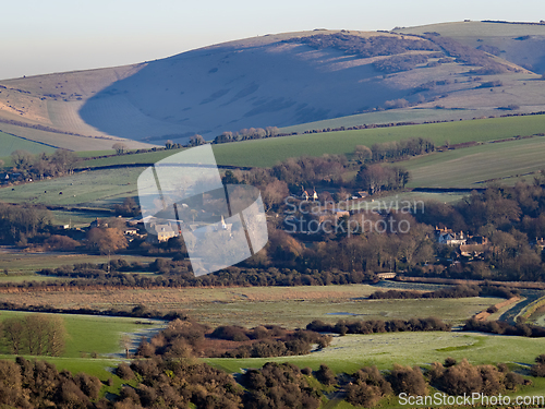 Image of Litlington Village Across Cuckmere Valley