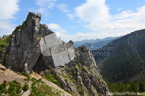 Image of Sarnia Skala peak in Tatra mountains Poland