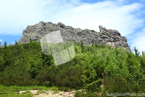 Image of Rock formation Sarnia Skala in Tatra mountains Poland