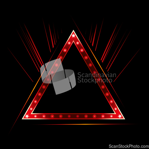 Image of Neon sign in the shape of a triangle