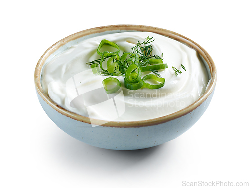 Image of bowl of sour cream or greek yogurt