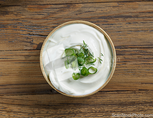 Image of bowl of sour cream or greek yogurt