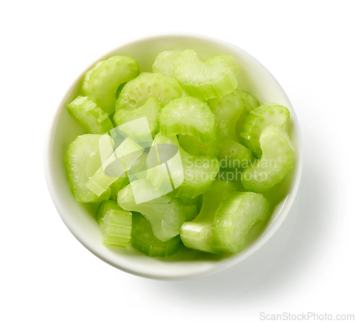 Image of bowl of sliced celery