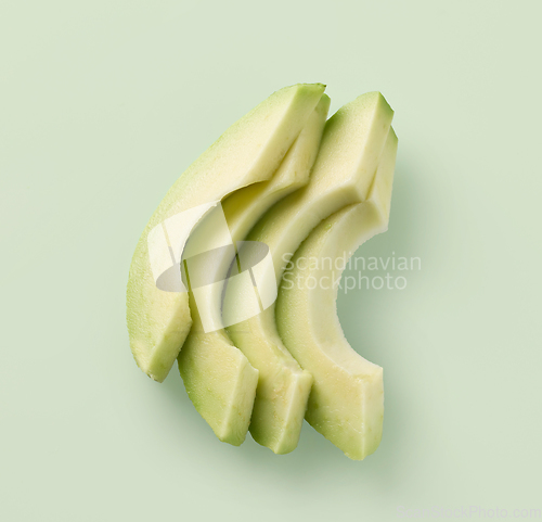 Image of fresh raw avocado slices