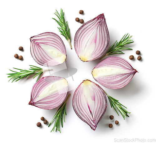 Image of red onions and spices