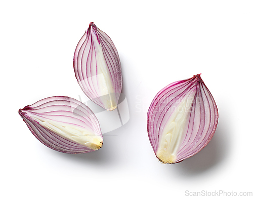 Image of red onion on white background