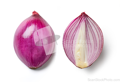 Image of red onion on white background