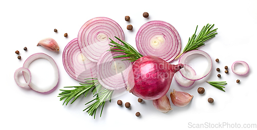 Image of red onions and spices