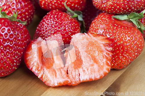 Image of juicy ripe strawberries