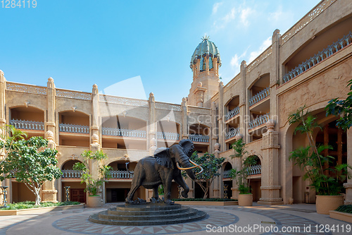 Image of elephant in Sun City, Lost City in South Africa