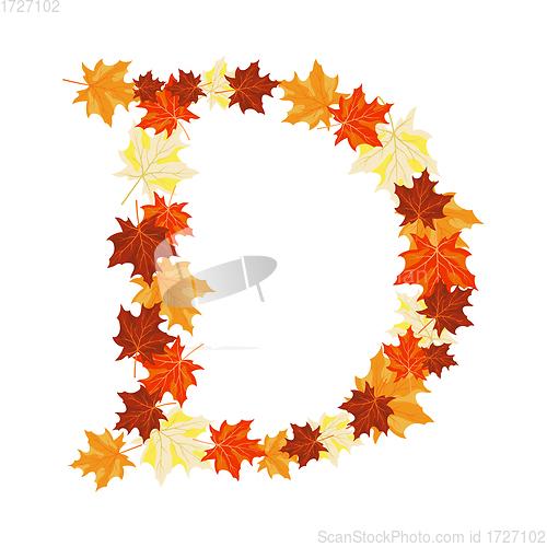 Image of Autumn Maples Leaves Letter