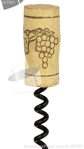 Image of Wine cork on screw