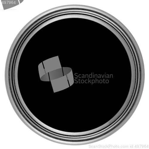 Image of Circular button with metal frame