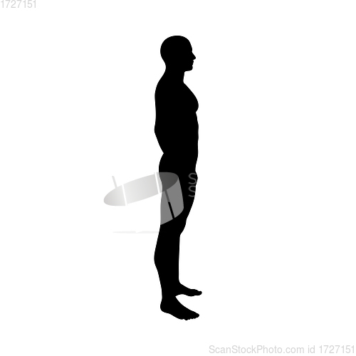 Image of Standing Pose Man Silhouette