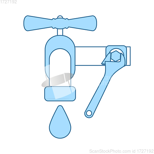 Image of Icon Of Wrench And Faucet