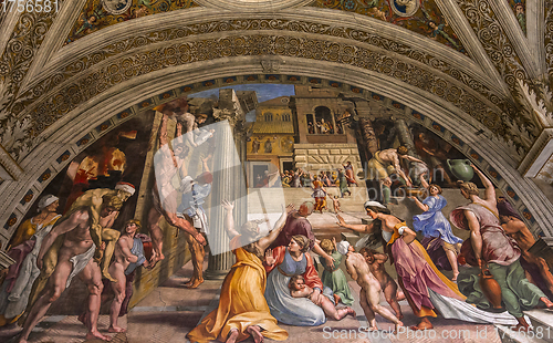 Image of interiors of Raphael rooms, Vatican museum, Vatican