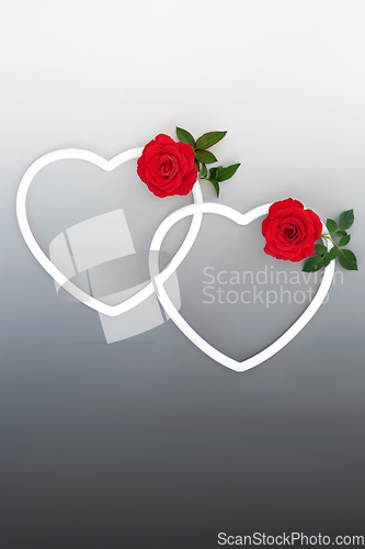 Image of Two Hearts for Valentines Day Symbol of Love