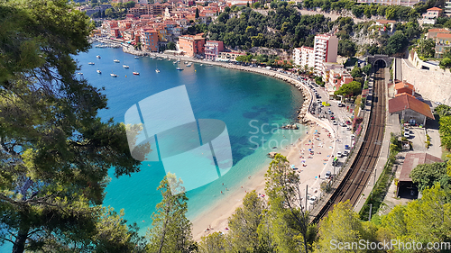 Image of Panoramic view of Villefranche sur Mer, French Riviera, France