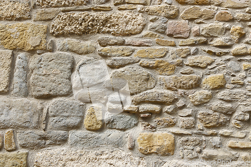 Image of Ancient stone wall texture, Carcassonne, France