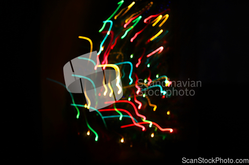 Image of Abstract colorful motion background with blurred lights 