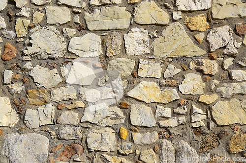 Image of Old wall texture of various stones