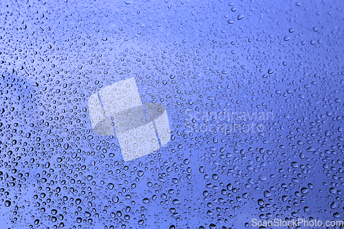 Image of Water drops on glass