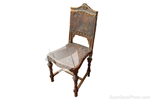 Image of antique beautiful chair on white