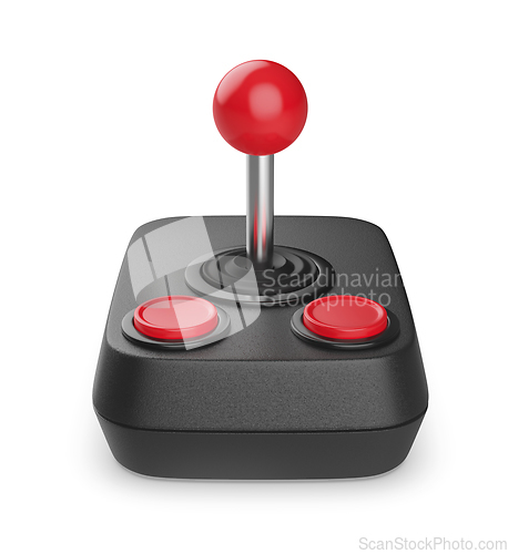 Image of Retro joystick with two red buttons
