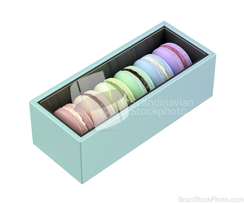 Image of Box with six french macarons