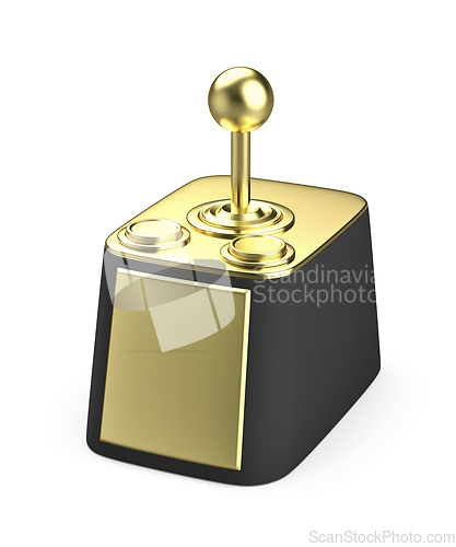 Image of Gold computer joystick trophy