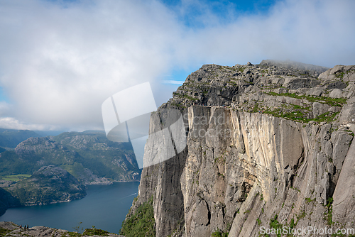 Image of Pulpit Rock Preikestolen Beautiful Nature Norway