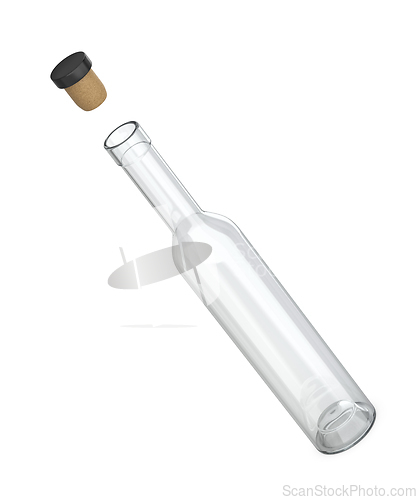 Image of Empty tall glass bottle