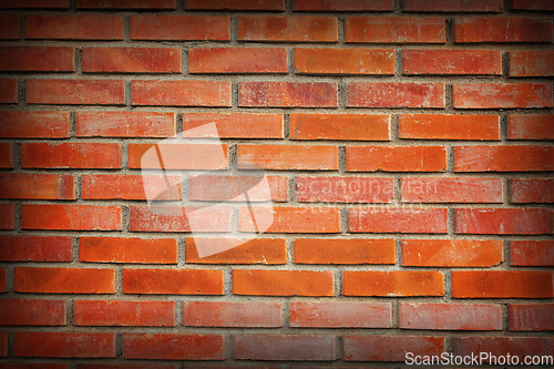 Image of real red brick background