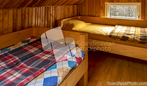 Image of Bedroom in a Wooden Chalet