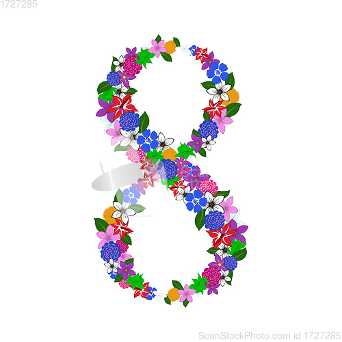 Image of floral numeral