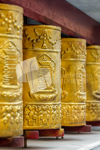 Image of Prayer wheels in Tabo Monastery