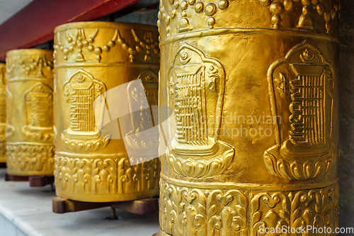 Image of Prayer wheels in Tabo Monastery