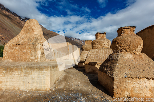 Image of Tabo monastery in Tabo village, Spiti Valley, Himachal Pradesh, India