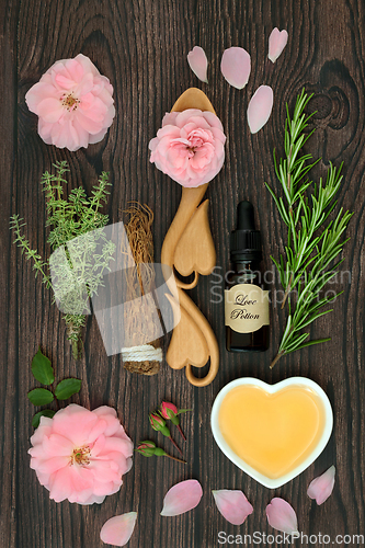 Image of Wiccan Occult Magic Love Potion Concept