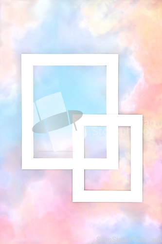 Image of Rainbow Sky Background Creative Border