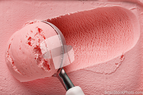 Image of pink homemade ice cream