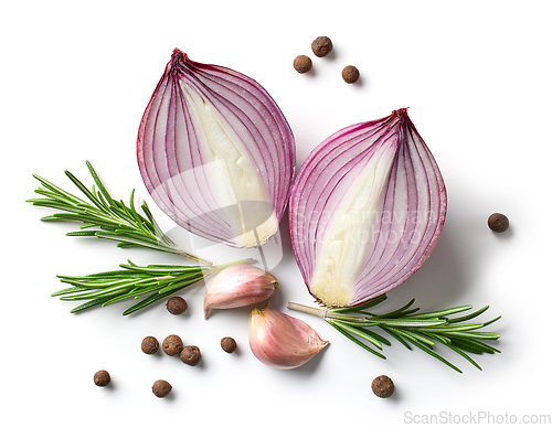 Image of red onion and spices