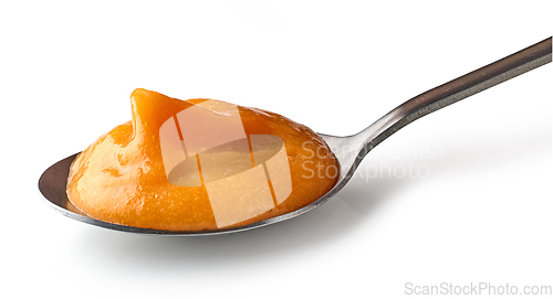 Image of vegetable puree in spoon