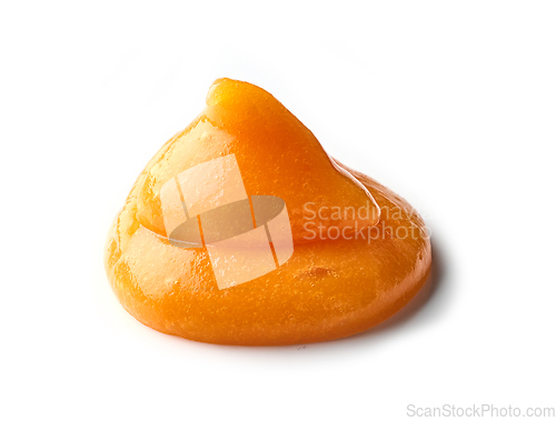 Image of vegetable puree on white background
