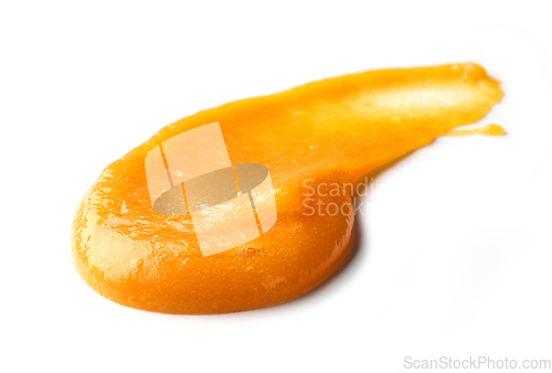 Image of vegetable puree on white background