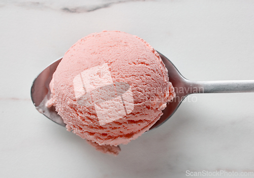 Image of pink ice cream ball