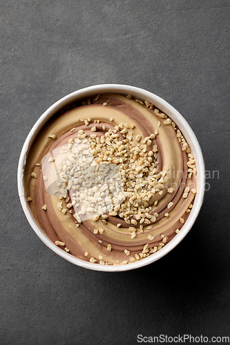 Image of caramel and chocolate ice cream